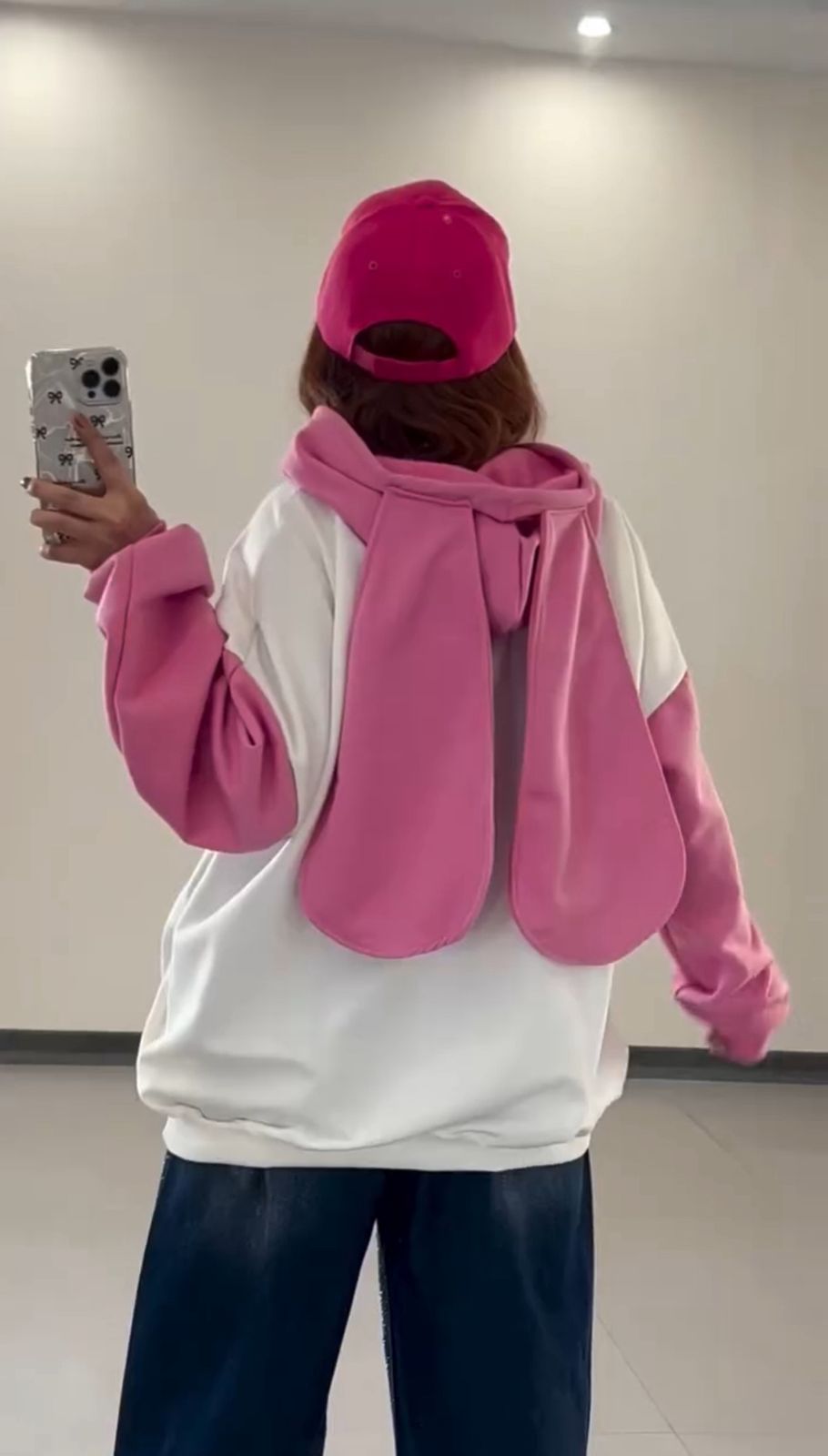 Pink Ear hoddie
