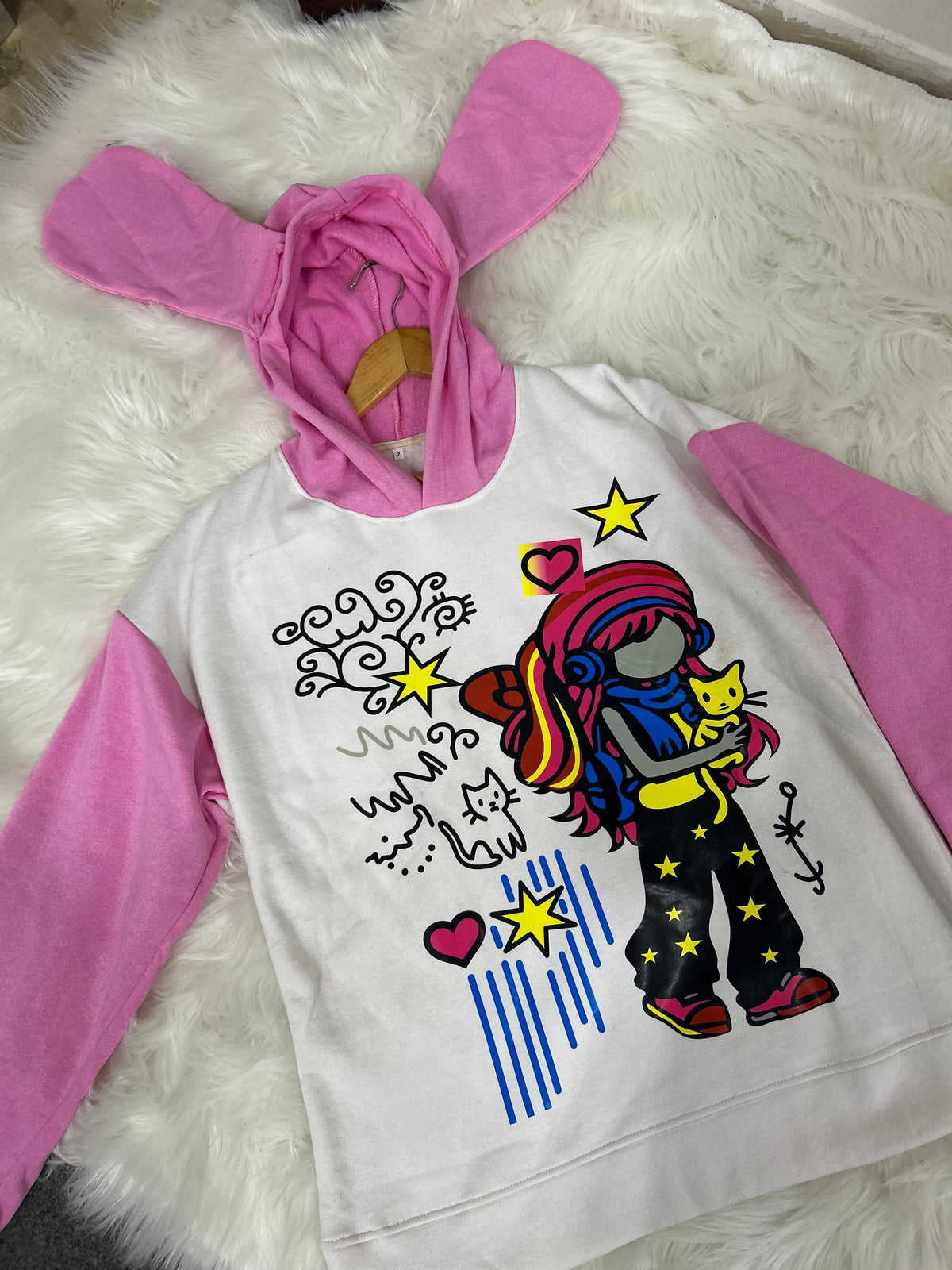 Pink Ear hoddie